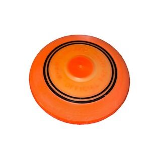 VINTAGE WHAM-O 1966 OFFICIAL PRO MODEL‎ ORANGE BLACK FRISBEE FLYING DISC 9 3/8"